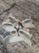 Eleganckie Ceramiczne Obrączki/Pierścienie na Serwetki - Zestaw 4 Sztuk