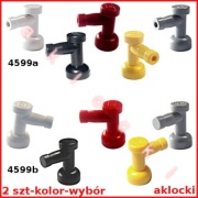 LEGO 4599a 4599b KRAN zawór dysza biały czarny czerwony jasny szary żółty