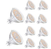 10 żarówek LED MR16 GU5.3 ciepła biel 5W 50 W, 3000 K, 450 lm NOWE 458