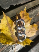 Broszka srebro, masywna srebrna brocha