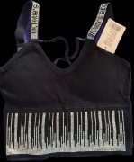 Top Victoria's Secret czarny błyszczący cekiny M/ L