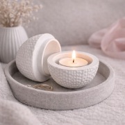 Świecznik / pojemnik na tea light w kształcie jajka – dekoracja