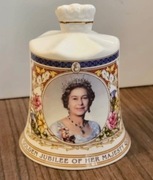 Królowa Elżbieta II Jubileusz 2002 Ozdoba porcelanowa jak dzwonek 