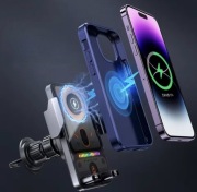 Uchwyt Samochodowy Elektryczny Obrotowy Ładowarka Indukcyjna Qi Automatt