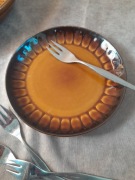 Widelczyki deserowe vintage Chromnickelstahl stal nierdzewna 4 szt PRL