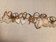 Kolczyki damskie 6 par kolor złoty