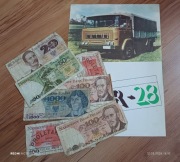 Stary prospekt Star 28 plus stare banknoty FSC Starachowice  folder 