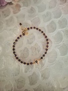 Bransoletka handmade z naturalnych kamieni hematyt granat