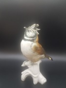 Ptak czubatka sikora figurka Karl Ens Volkstedt