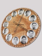 duży zegar ścienny. zegar piłkarski. piłka nożna duży zegar 46 cm