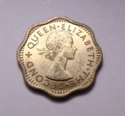 Cejlon Brytyjski 2 cents 1957 PIĘKNA!