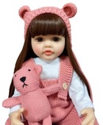 Lalka Reborn 50 cm Bobas - Zestaw Prezentowy + Ubranka Akcesoria i Maskotka