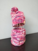 czapka i komin, komplet dla dziewczynki