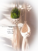 Makrama boho wielkanocny koszyczek jajko