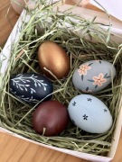 Pisanki ręcznie malowane / jajka wielkanocne drewniane 5 szt