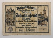 10 000  Marek GDAŃSK 1923r. BARDZO RZADKI