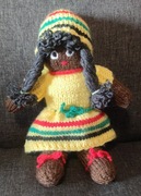 MASKOTKA  WYKONANA Z WŁÓCZKI   WYSOKOŚĆ ok.30  cm. /18 /