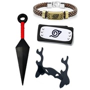 Zestaw 4szt Gadżetów Kunai Shuriken Anime Manga Naruto Ninja Cosplay