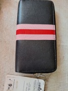 Portfel damski czarny z opaska Terranova 