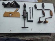 Stare wiertarki ręczne plus 2 heble 