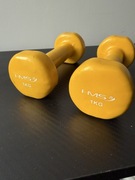 Ciężarek HMS Hantel hantelek 1 kg żeliwny winylowy komplet 2 szt
