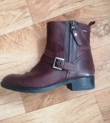 Botki bordowe damskie