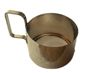 ozdobny koszyczek na herbatę PRL metalowy świetny stan