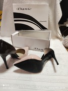 Buty szpilki. Czarno-różowe. Ombre. Rozmiar 36/37