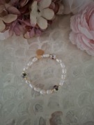 Bransoletka handmade z naturalnych kamieni hematyt perły 