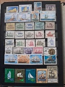 marynistyka -statki żaglowe - kasowane, 49 znaczków