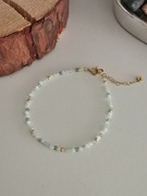 Bransoletka kamienie regulacja amazonit apatyt kamień księżycowy srebro 