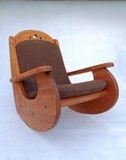 Brutalistyczny fotel bujany, prod. WASA, 1987