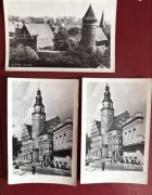 3 pocztówki vintage lata 50. Olsztyn