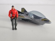 2004 Lanard Flight Attack myśliwiec wojskowy z pilotem figurka akcji