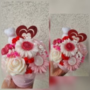 Mały flowerbox  ze świec