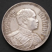 Tajlandia 1 baht  bat  1916 - król Rama VI - srebro