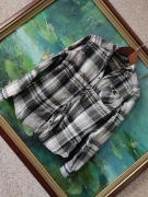 koszula bluzka w kratę z kołnierzykiem letnia przewiewna na upały taliowana