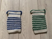 2 Ręcznie robione szydełkowane pokrowce podkładki w kształcie dzbanka