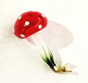 Bombki choinkowe 1szt. Grzybek na klips na choinkę retro jak prl kształtki