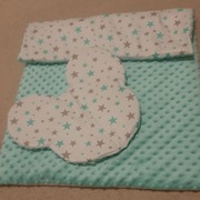 Komplet do wózka - kocyk + poduszka mis 