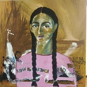 "Chcę się całować"  obraz  100x100cm