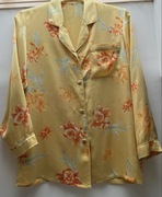 Jedwabna piżama silk złoto żółta r.36