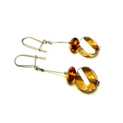 Fiolekart - Kolczyki, biżuteria artystyczna / Swarovski, bursztyn