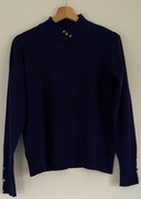 Micha damski granatowy sweter rozm. L bardzo dobry - stan - super