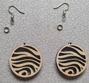 Kolczyki handmade baza decoupage kol26