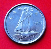 10  Centów  2006  r  -     Kanada   Szkuner Kanadyjski