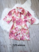 koszula, rozm. M, kolorowa, kwiaty, pastelowa, vintage, unikat