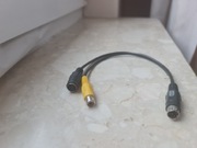 Nowy kabel mini din 6 pin sr 9 mm do gniazdo s video 4 pin i RCA cinch
