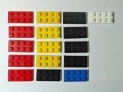 Lego 3020 płytka 2x4 mix - 16 sztuk !