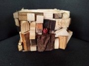 Skrzynka osłonka doniczka drewno handmade 